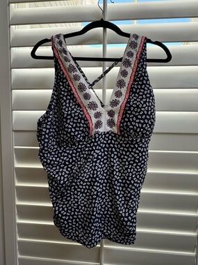Anne Cole paisley print tankini swimsuit top